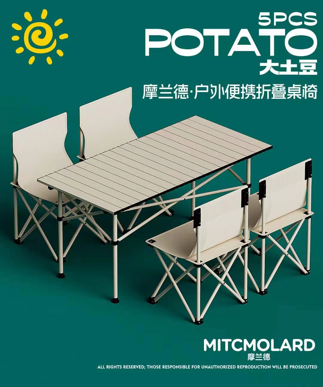 Big potatoes (1 table and 4 chairs)