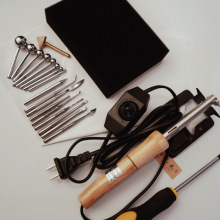 烫花器工具套装非遗绒花造型可调温球镘刀瓣