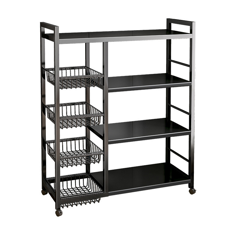 Estante multifunción de cocina estante de almacenamiento de horno microondas multicapa de piso estante de almacenamiento de vegetales de horno doméstico estante