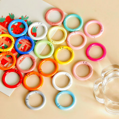 27mmラウンド亜鉛合金カラースプリングリングカードリングオープニングリングdiyストラップアクセサリーアクセサリーアクセサリー