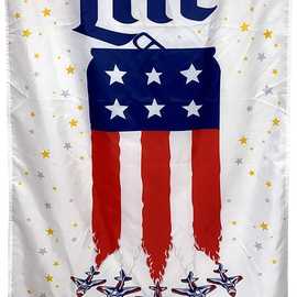 Miller Lite Flag It's Time Milwaukee Brewing