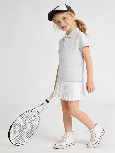 Children's wear cotton Polo shirt t-shirt 200g sports casual lapel top for men and women children pure color breathable short-sleeved t-shirt