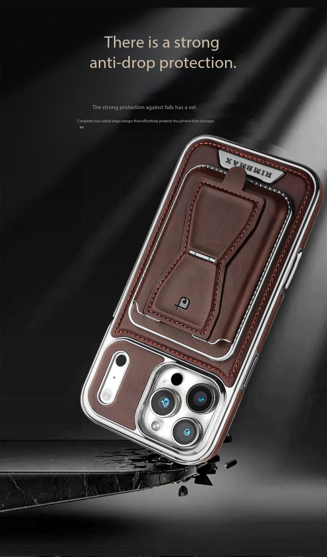Ốp lưng da cao cấp từ tính cho iPhone 17 Pro Max / 16, tích hợp khe đựng thẻ — Mẫu chèn thẻ từ [nâu thanh lịch], Mẫu lắp thẻ từ [Mocha Brown], Mẫu chèn thẻ từ [màu đen quý phái], Mẫu lắp thẻ từ [Dark Night Purple] chi tiết 31