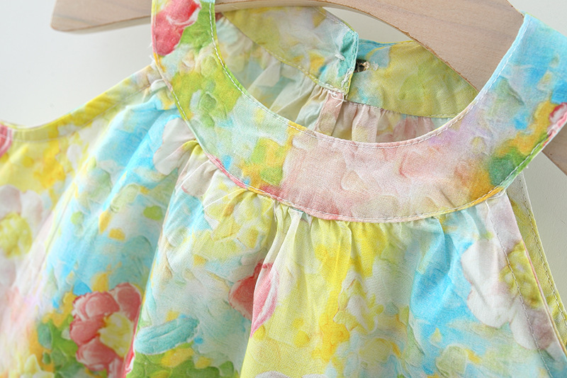 Princess Flower Cotton Girls Dresses display picture 6