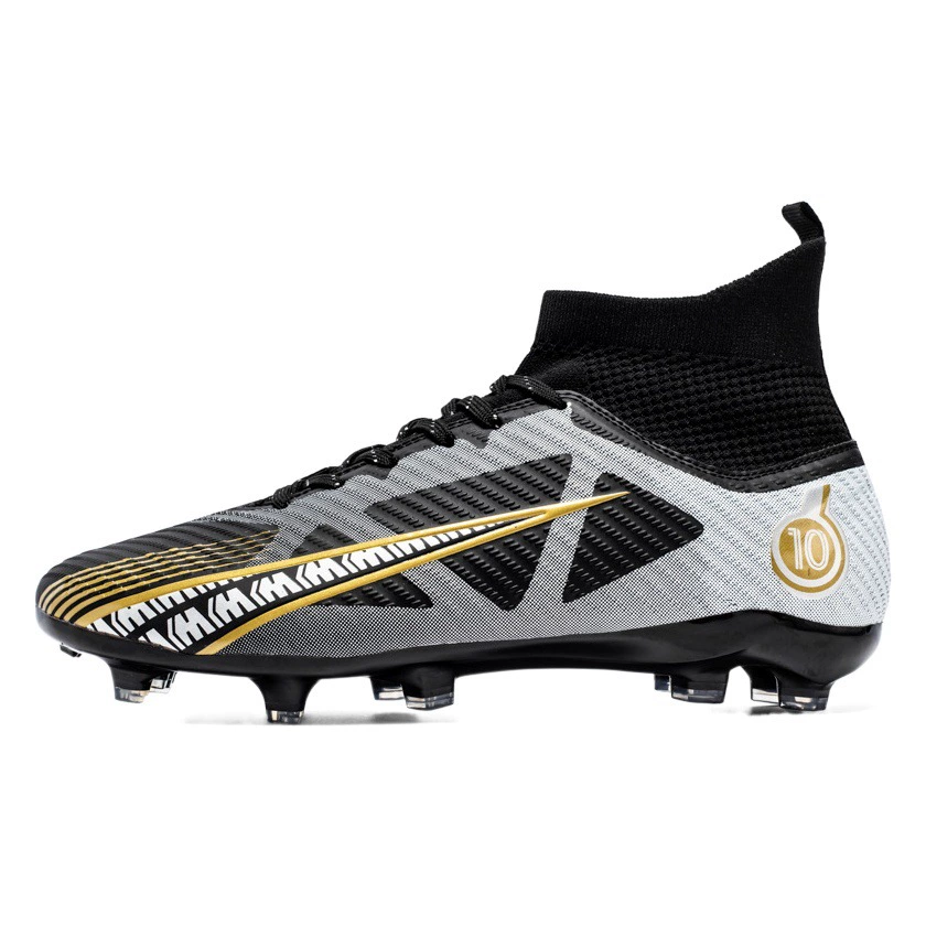 Трансграничные большие размеры высокие футбольные туфли высокого размера подлинные взрослые гвозди студенты детские футбольные туфли