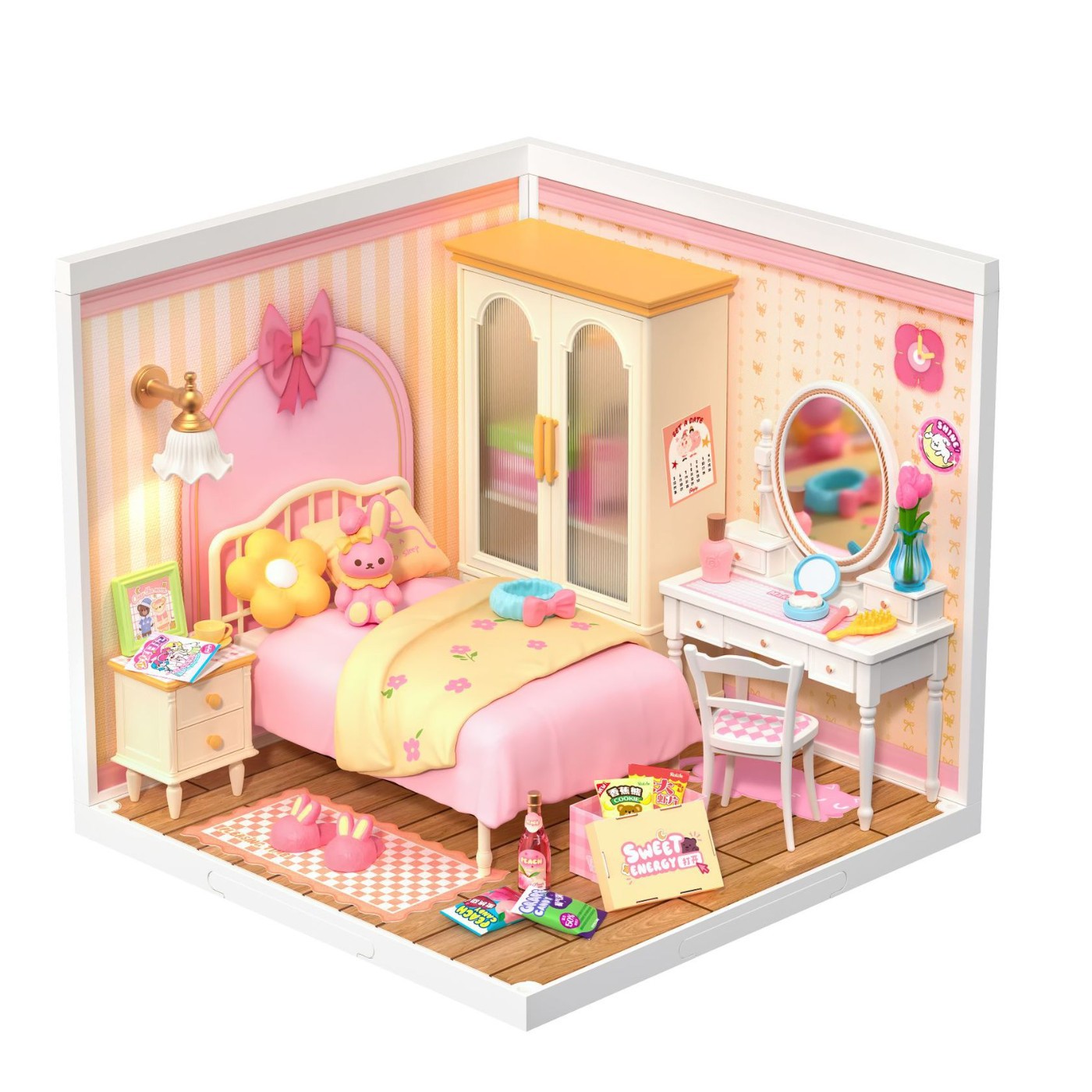 Rollife Ruo Lai Super World Bloques de construcción ensamblados modelo de juguete 3d rompecabezas estéreo bricolaje casa regalo para niños