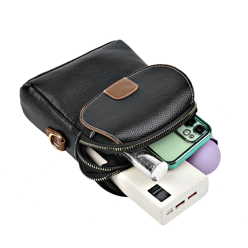 휴대 전화 여성 가방 2024 새로운 패션 어깨 가방 유행 여성 동전 지갑 소프트 가죽 올 매치 유럽과 미국의 크로스 바디 백