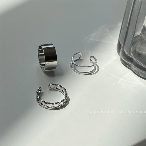 Ring Women's Fashion Personality Hip-Hop Opening Adjustable Index Finger Joint Ring Cold Style Niche Ins Retro Ring