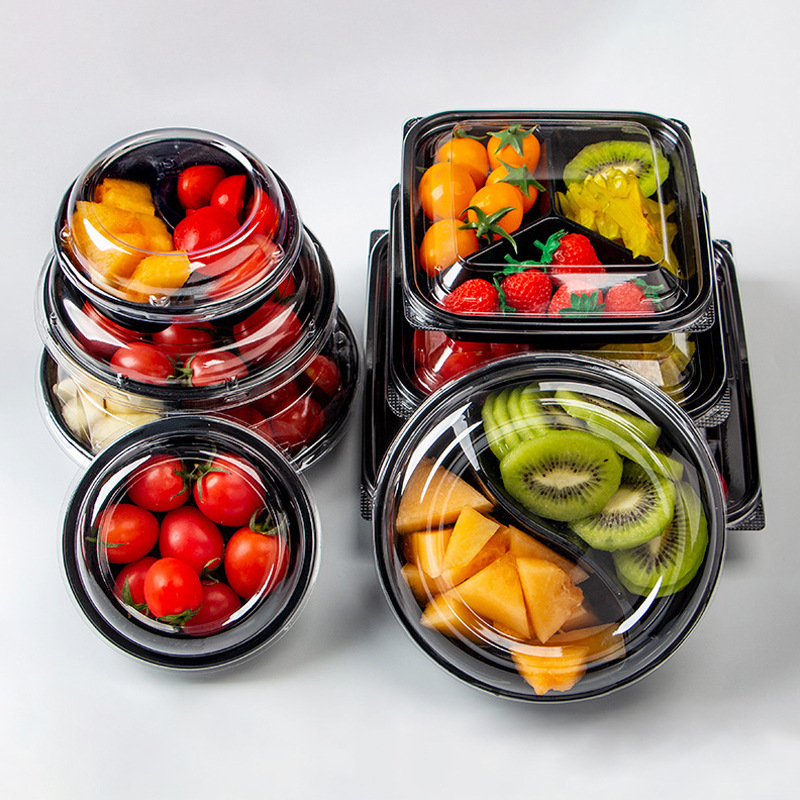 Caja de embalaje de plástico de alimentos caja de corte de fruta fresca caja de embalaje de frutas y verduras caja de corte de frutas caja de comida fresca caja de comida para llevar para mascotas