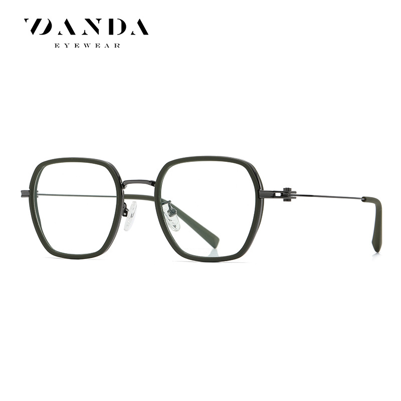 Nuevo anti-azul gafas de luz TJ822 moda multilateral gafas lisas TR + metal mezclado gafas de miopía gafas