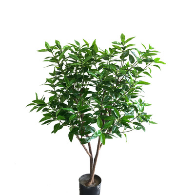 2021仿真植物盆栽橄榄叶落地花艺布景装饰酒店造景背景厂家批发|ms
