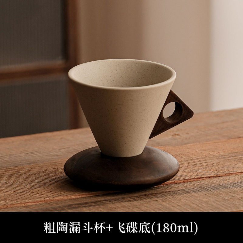 中世スタイルのクリエイティブな粗い陶器のコーヒーカップ、高級ニッチで絶妙なアメリカンラテコーヒーセラミックスペシャルカップ|undefined