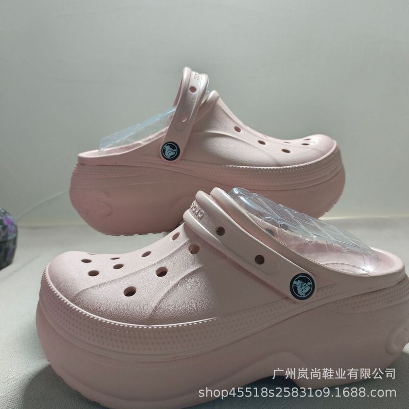 2025夏新款贝拉洞洞鞋女沙滩鞋包头女鞋厚底增高外穿休闲拖鞋有标|undefined