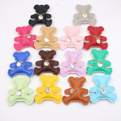 Multicolor Small Bear Leather Handmade DIY Accessory Phone Case Wrist Strap Pendant Charms Bag Decorations Custom