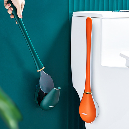 Bolan household dead corner cleaning toilet brush long handle punch-free wall-mounted toilet automatic opening and closing toilet brush