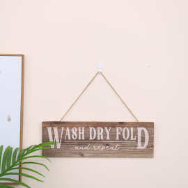 悬挂式木质保留标牌 客厅装饰麻绳吊牌 乡村风格门上指示牌 木牌