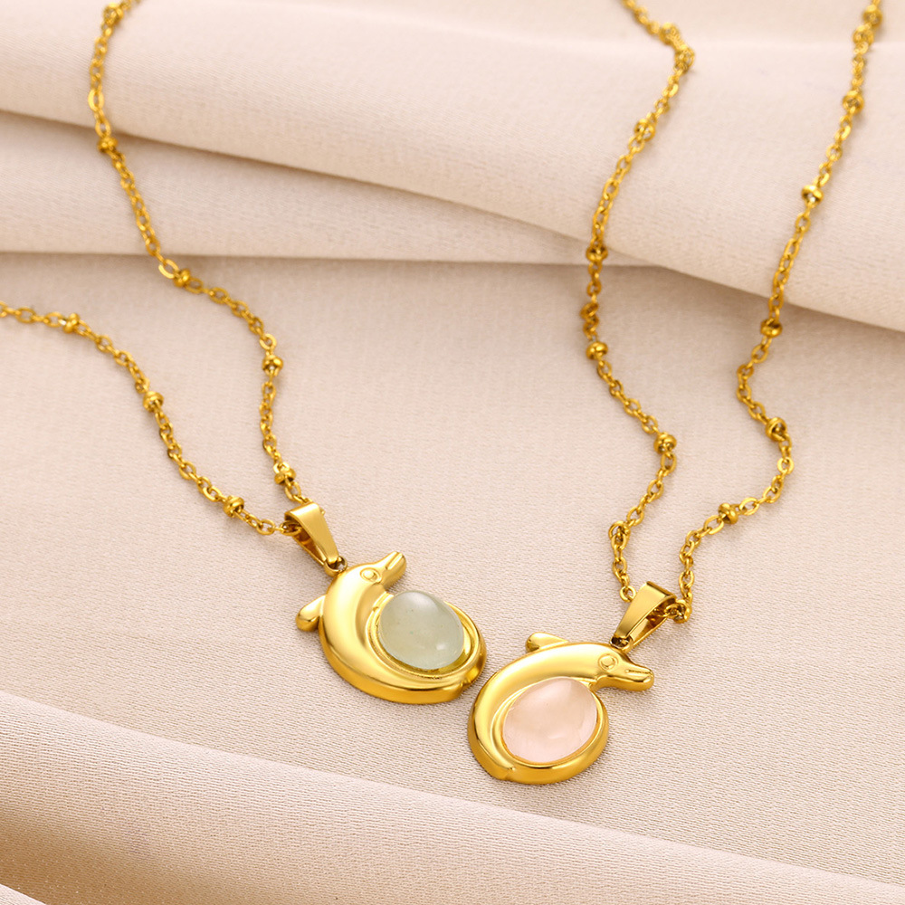 10g Weight 0.03µm-0.05µm Gold Plating Thickness PVD Coated Gold Plating Process Lobster Trigger Clasp Closure Clasp Closure Type Real Gold Plated Plating Material 304 Stainless Steel Pendant Material Pendant Necklace Classification 304 Stainless Steel Chain Material Cuban Link Chain Curb Chain, cable chain Chain Type 1 Piece Quantity Casual, Daily Occasion 304 Stainless Steel Material Cross, Dolphin Pattern All Seasons Season Women's Gender Elegant, Vintage Style Style Waterproof Non Tarnish, Plating Craft PVD Coated Real Gold Plated Cross Dolphin 304 Stainless Steel Elegant Vintage Style Waterproof Non Tarnish 304 Stainless Steel Lobster Trigger Clasp Closure Pendant Necklace 26