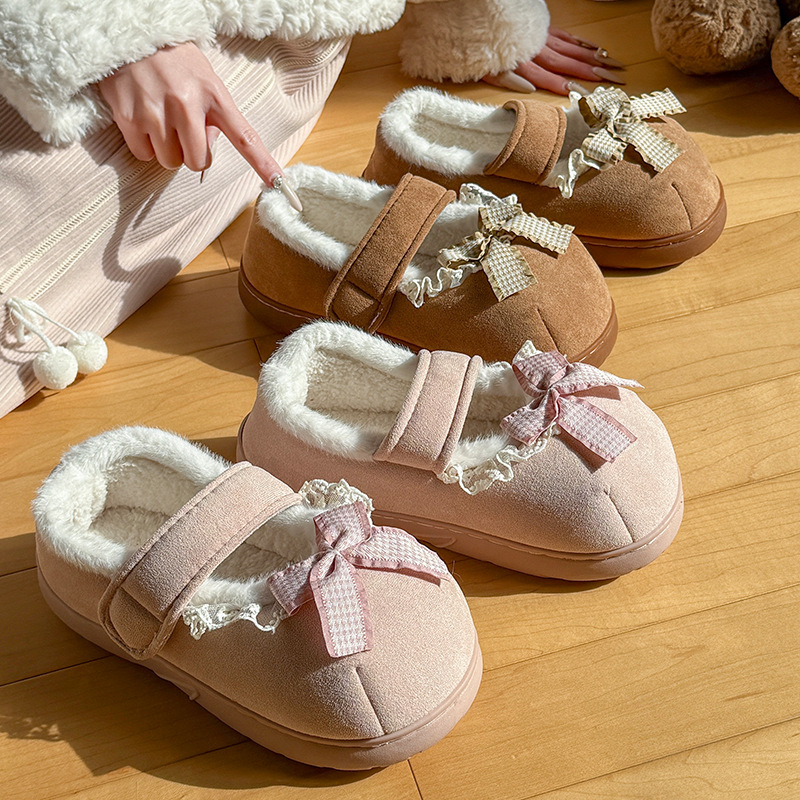 Maternity Confinement Shoes for Women 2026 New Indoor Home Non-Slip Thick-Soled December Postpartum Warm Heel-Covering Cotton Shoes for Women