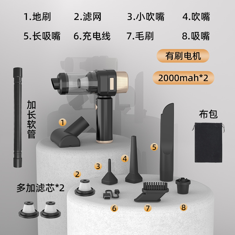 3103-B-Luxury model-Brush motor (2000mah*2)-Black