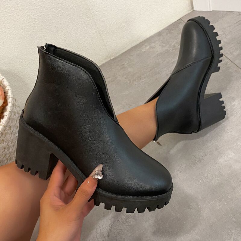 Women's Fashionable Boots, Breathable and Suitable for Commuting, 2026 Handmade Stacked Stiletto Heels, European and American Style Women's Fashionable Boots, Breathable and Suitable for Commuting, 2026 Handmade Stacked Stiletto Heels, European and American Style