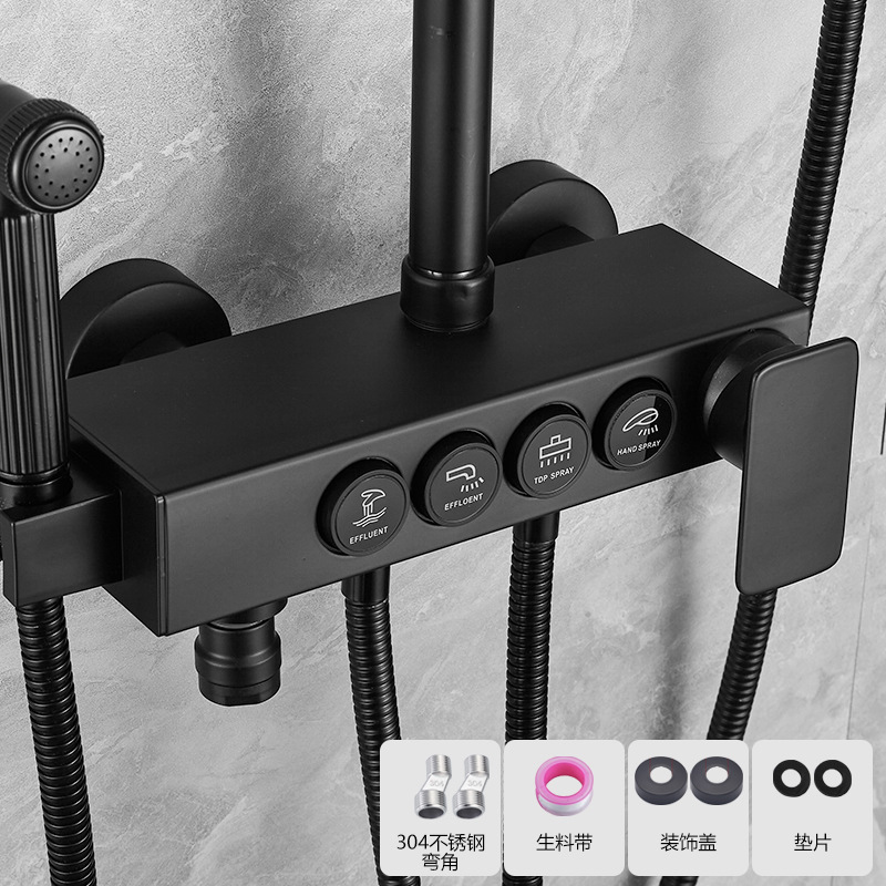 Válvula de mezcla de temperatura constante de acero inoxidable baño interruptor de agua caliente y fría accesorios de ducha grifo universal cuerpo