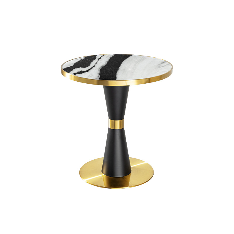 Mesa de Negociación de Piedra Sinterizada y Acero Inoxidable, Desmontable, para Locales Comerciales y Recepción image 6