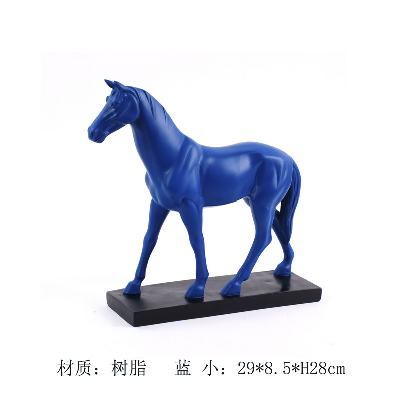 El viento tranquilo retro hace viejos colores cabeza de caballo escultura decoración artística estilo europeo sala de estar estudio decoración porche
