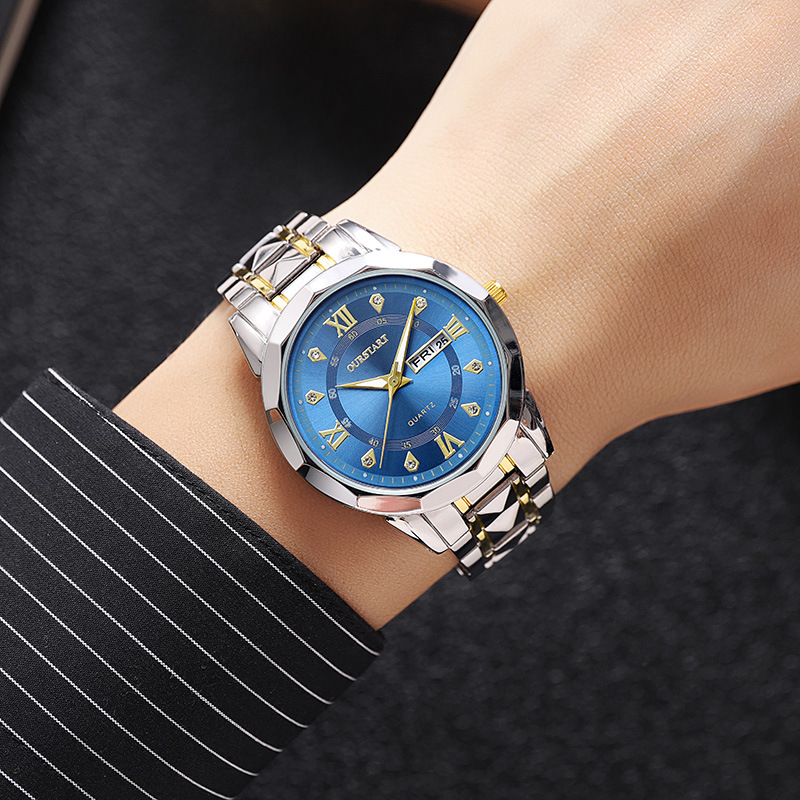 Classic Style Solid Color Single Folding Buckle Quartz Women's Watches display picture 3