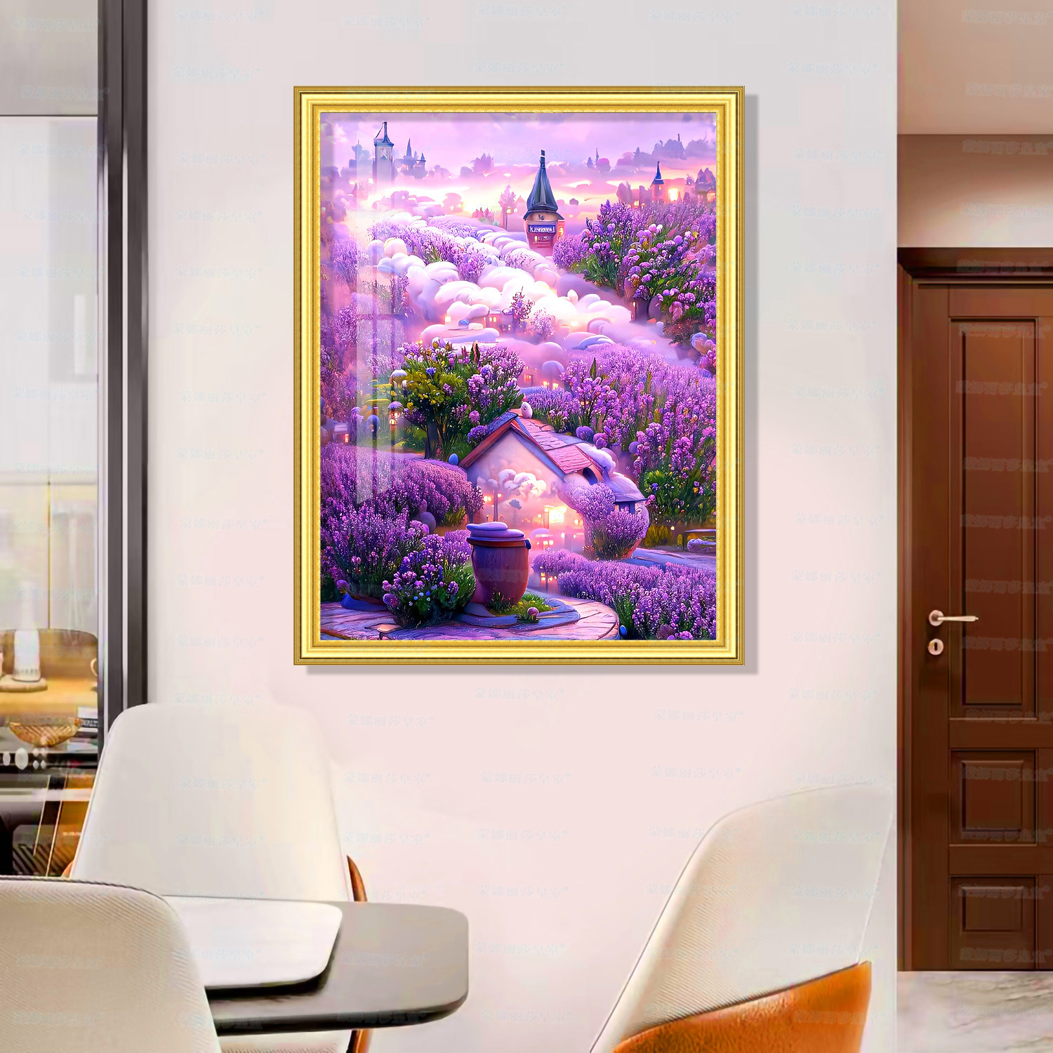 Punto de Cruz Real de la Mona Lisa, Decoración de Lavanda Hermosa de Cinco Estilos Nuevos, Bordado Hecho a Mano con 4 Hilos