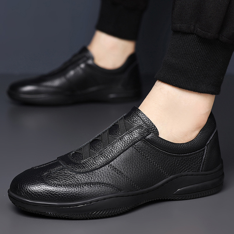 Piel de vaca de primera capa verano nuevos zapatos casuales para hombres zapatos de cuero transpirables para hombres zapatos blancos de todo fósforo zapatos para hombres zapatos para hombres