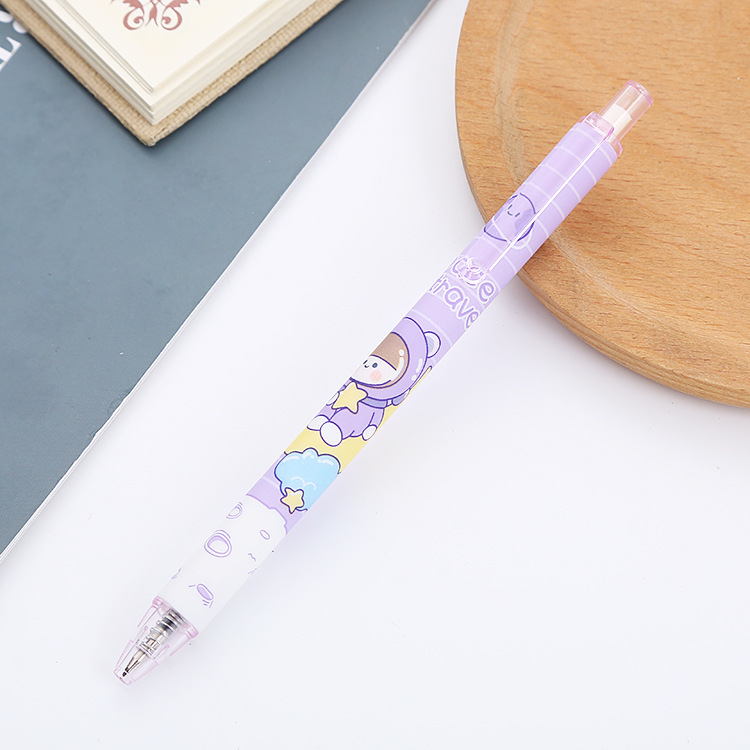 Purple Planet Pin Pen Creative Student ins Bolígrafo de góner de alto valor Papelería de oficina Bolígrafo de firma a base de agua personalizado