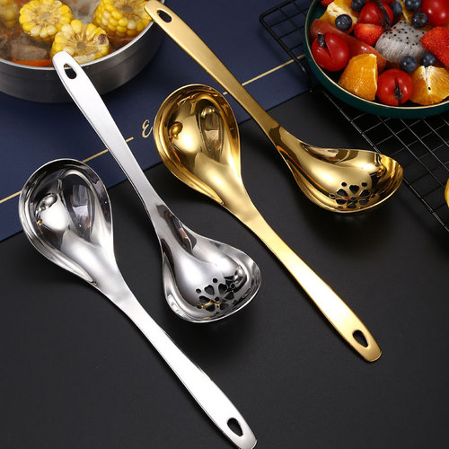 304 stainless steel spoon household large spoon creative long handle spoon hot pot colander restaurant public spoon rice spoon soup spoon