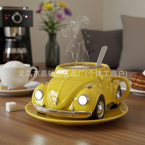 跨境新款Creative Mustang Shaped Coffee Mug甲壳虫车杯子马克杯|undefined