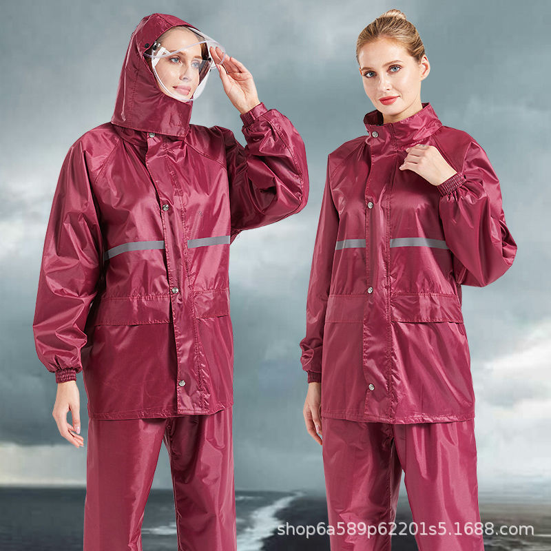 Impermeable fabricante de hombres y mujeres a prueba de lluvia de cuerpo completo pantalones de lluvia traje de protección laboral al aire libre motocicleta eléctrica impermeable de equitación reflectante