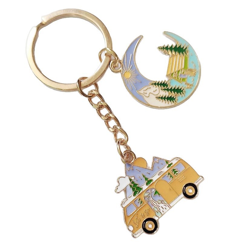 Cross-Border Hot Selling Country Style Camper Keychain - Casual Style for Camping and Travel Lovers Cross-Border Hot Selling Country Style Camper Keychain - Casual Style for Camping and Travel Lovers