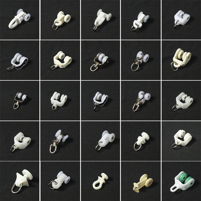Curtain pulley curtain accessories track pulley old straight rail curved rail wheel Bead roller factory direct sale
