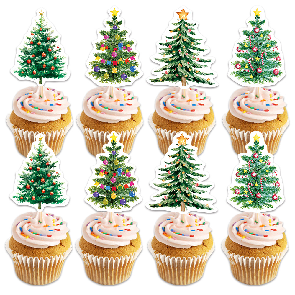 Nuevos productos de Amazon Decoración navideña Plug-in Árbol de Navidad Cupcake Pequeño Plug-in Decoración Plug-in