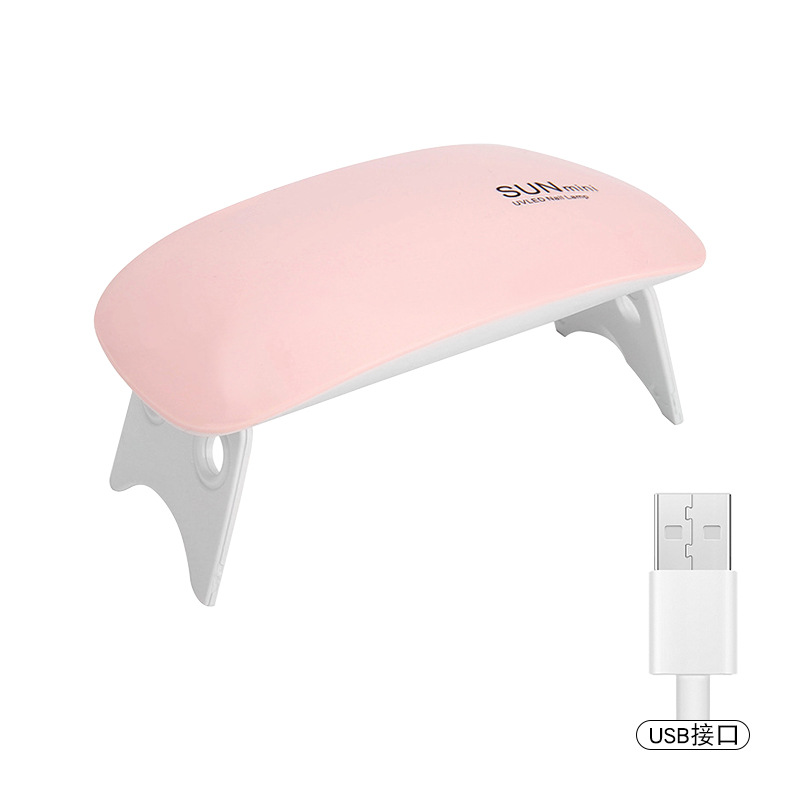 Mini esmalte de uñas secador USB lámpara de parrilla ratón Sunmini lámpara de fototerapia plegable pequeña lámpara de manicura