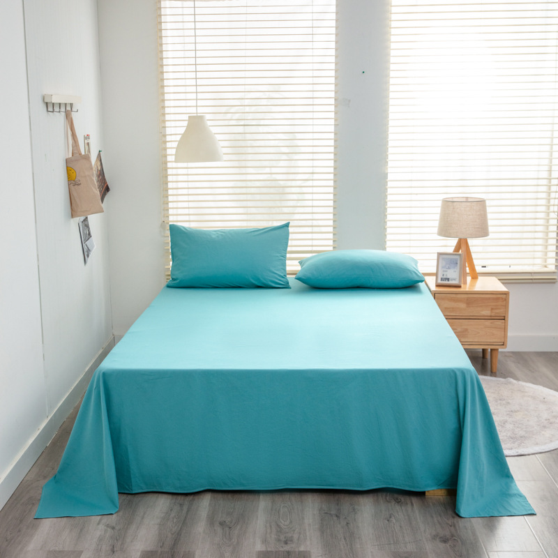 Inswind sábanas de color sólido de algodón 40 dormir desnudo cuatro estaciones algodón universal twill una sola pieza se puede personalizar lavado