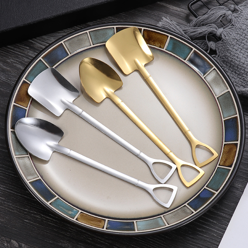 Cuchara de pala de sandía de acero inoxidable cuchara de pala creativa cuchara de postre cuchara de helado cuchara de pastel taza cuchara de mezcla regalo de mano
