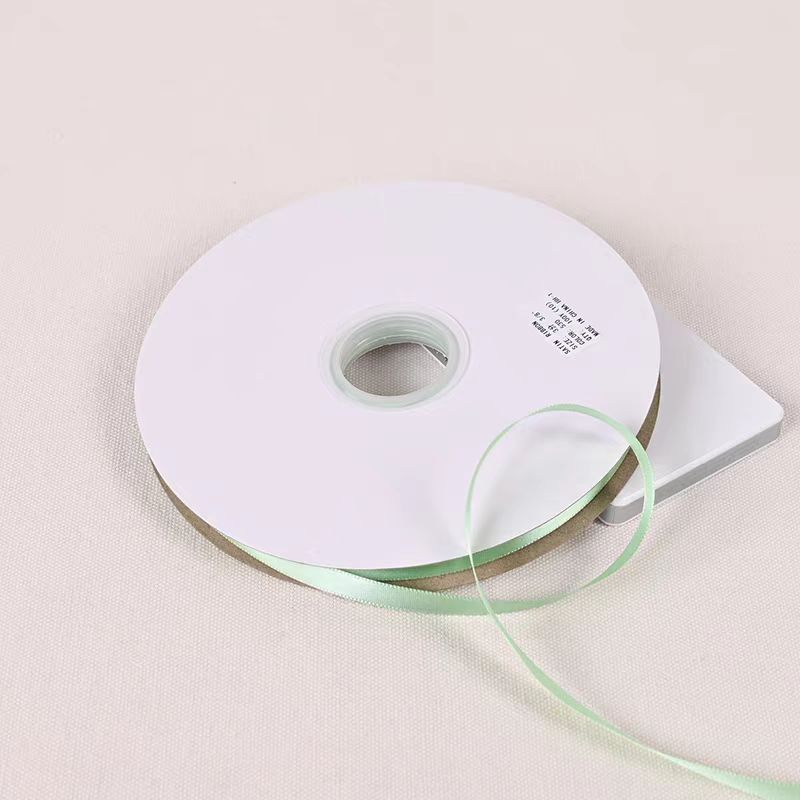 1234cm cinta verde menta cinta cinta cinta cinta de seda hecha a mano decoración de boda flor caja de regalo embalaje horneado