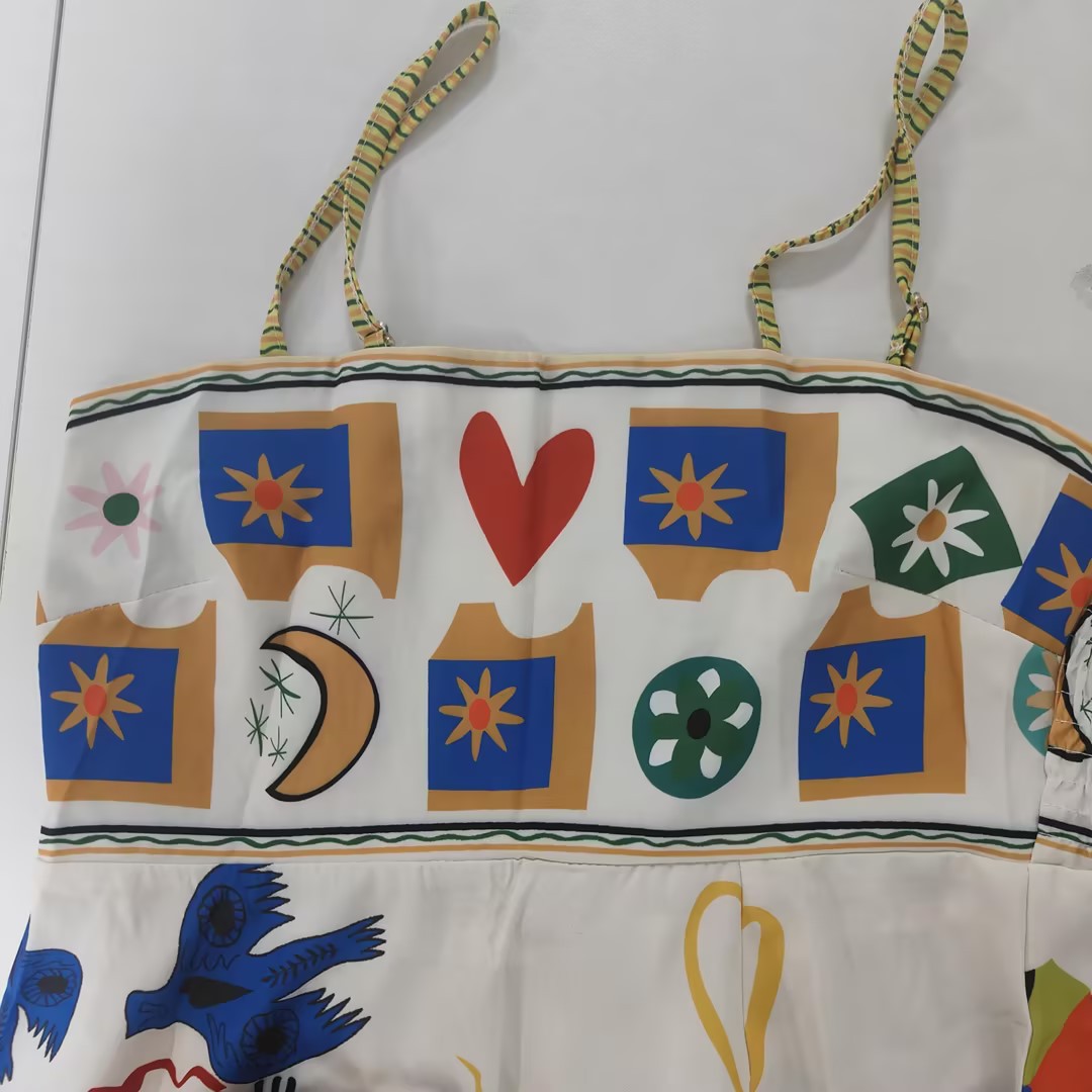 2026 New Spring Women's Clothing, Cross-Border European And American Dresses, Fashionable Graffiti Sleeveless Flared_ecoleips.com