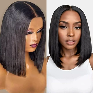 越南发 SDD Human Hair 2*6 Closure Kim Bob bone straight wig
