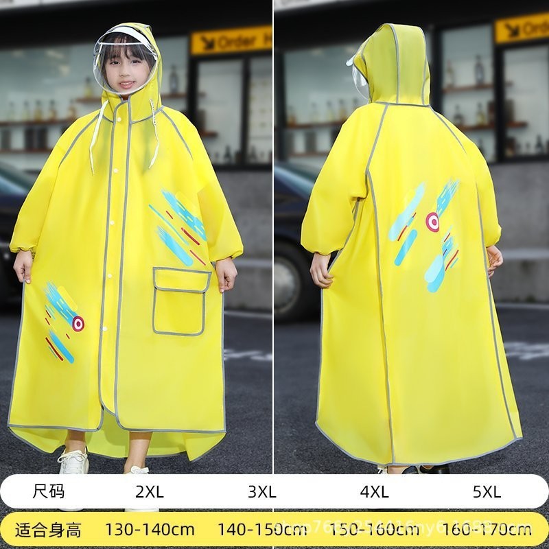儿童雨衣加厚小童全身防雨雨披大帽檐幼儿园宝宝可爱卡通便携雨披|undefined