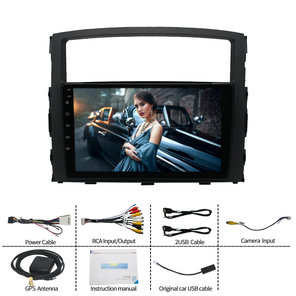 Aplicable a Mitsubishi Pajero Android de navegación todo en uno Android MP5 reproductor de navegación GPS de marcha atrás de la imagen