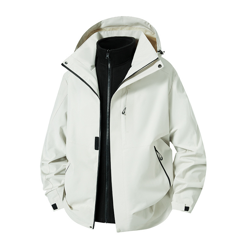 Cross-border foreign trade wholesale 2025 jacket men's and women's new three-in-one outdoor anti-splashing water travel mountaineering clothing Cross-border foreign trade wholesale 2025 jacket men's and women's new three-in-one outdoor anti-splashing water travel mountaineering clothing