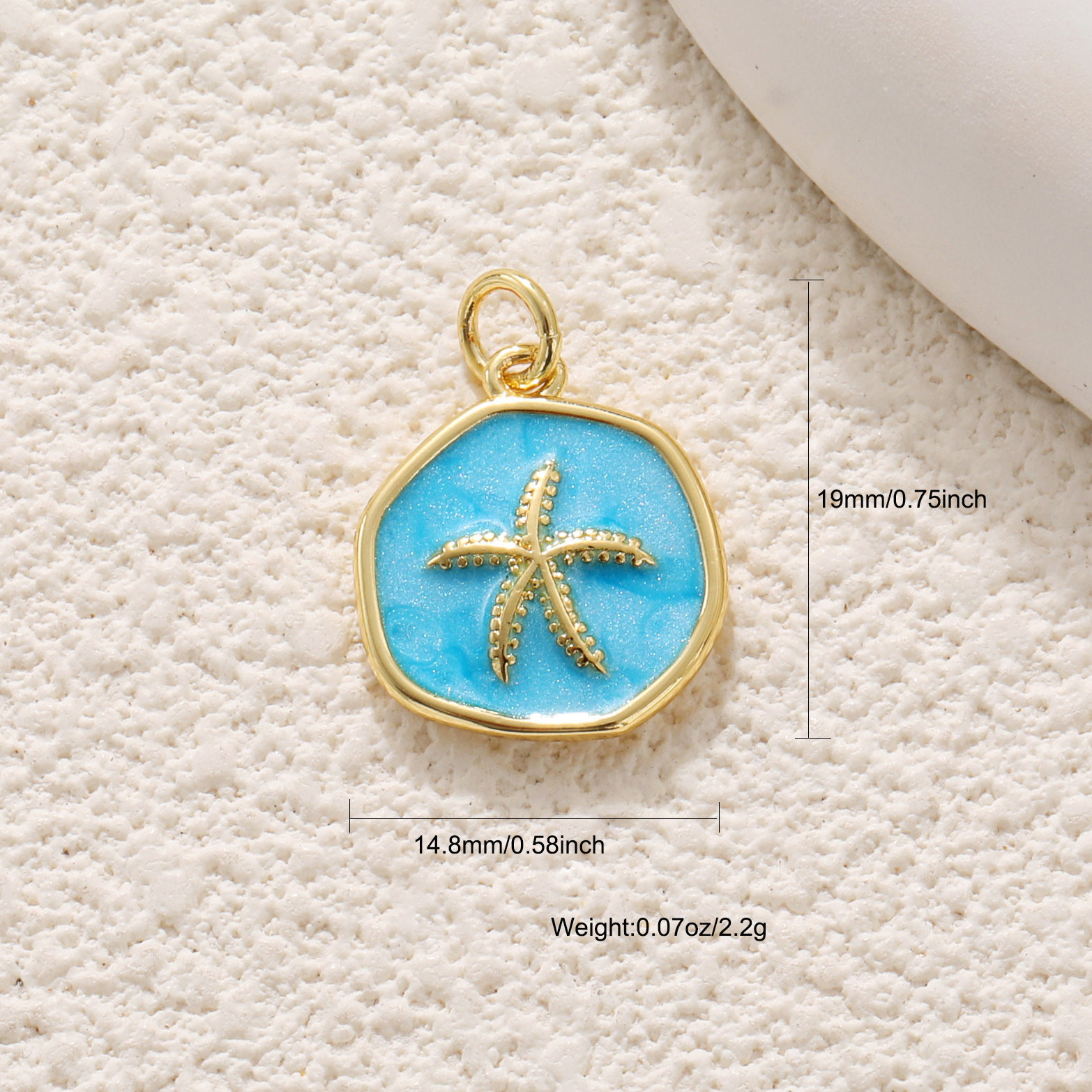 3g Weight Pendant Jewelry Making Type 18*9.3mm Jewelry Making Size DIY Jewelry Accessories Classification 1 Piece Quantity Copper Material Conch, Rudder Pattern Polished Finish Enamel Design Marine Style Style 1 Piece 18*9.3mm Copper Conch Rudder Polished Pendant 5