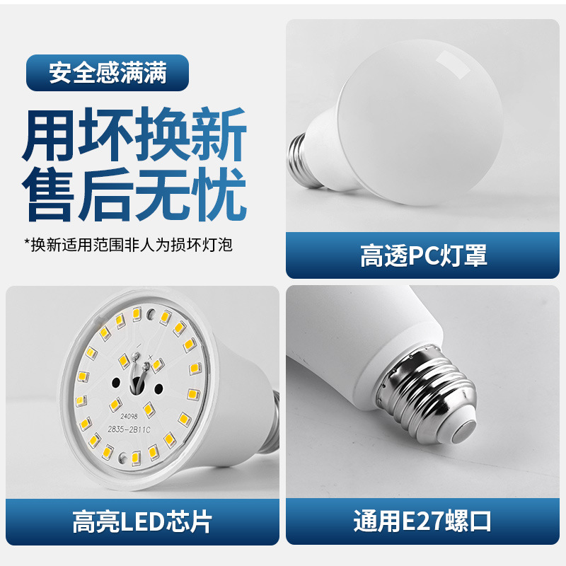 LED regulable bombilla hogar ajustable temperatura de color resaltar bombilla lámpara ancho presión bombilla lámpara independiente fuente de luz