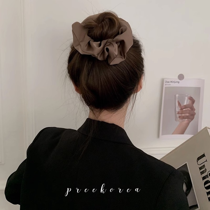高級感サテン大腸ヘアリング韓国ネットレッド2022年気質タイ女性シンプル団子頭飾り|undefined