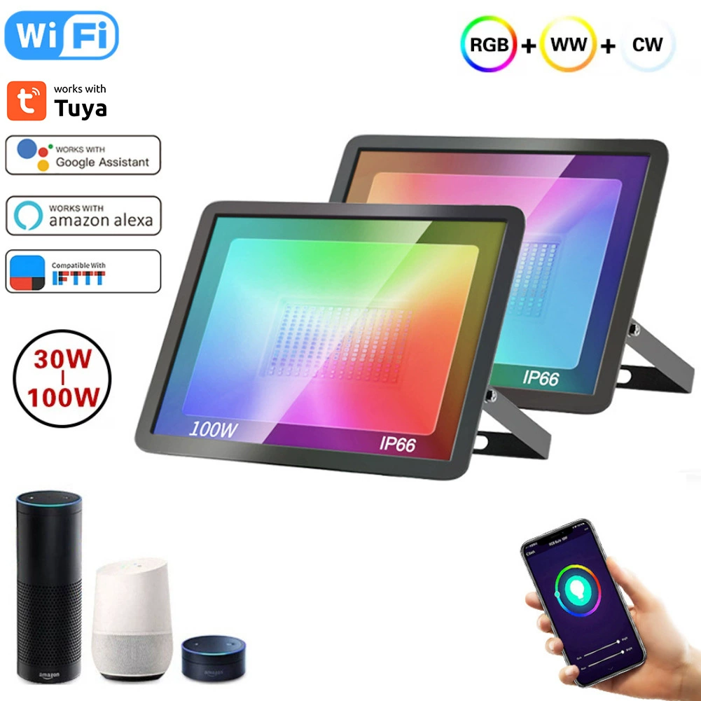 Граффити WiFi Smart светодиодный прожектор открытый водонепроницаемый наружное освещение умный прожектор